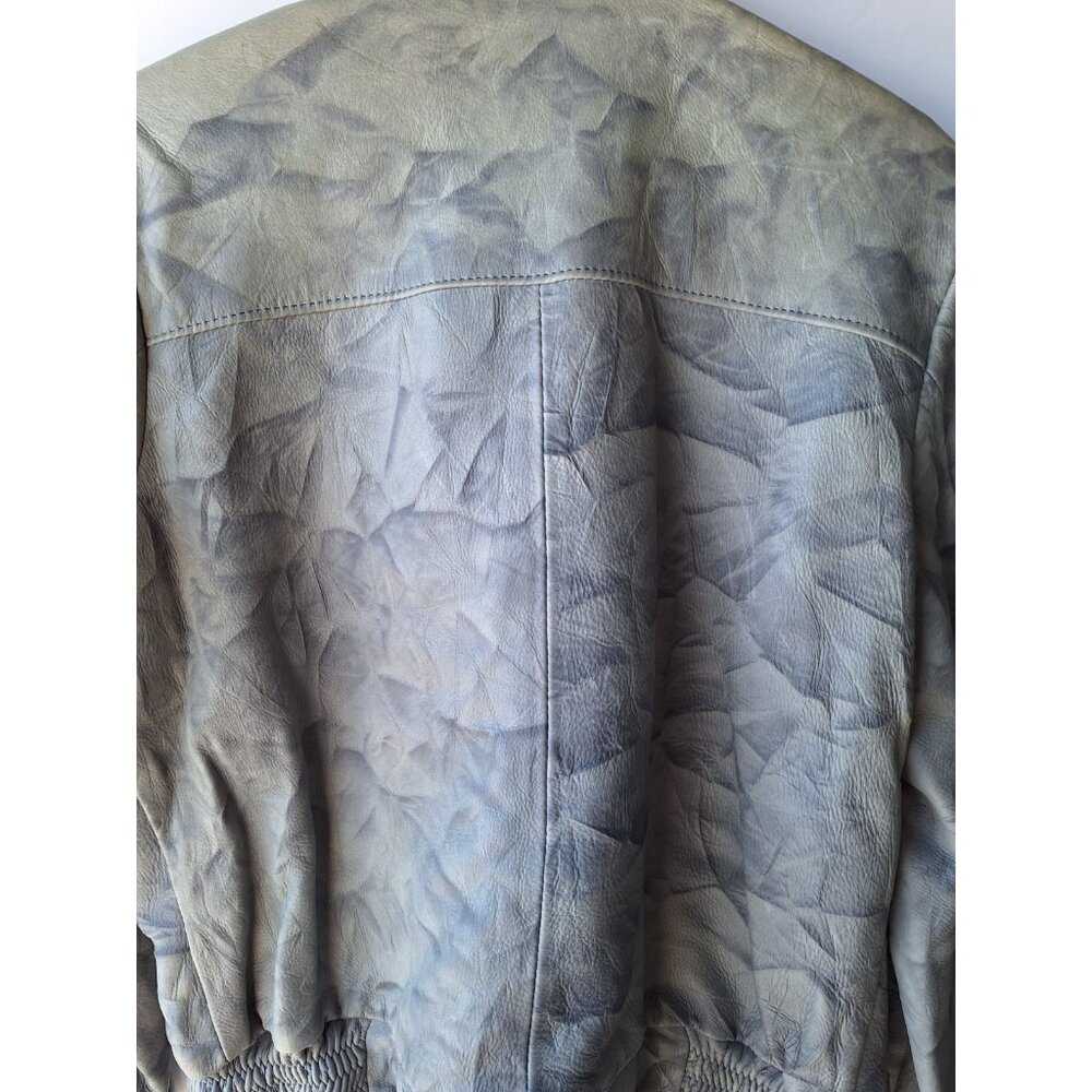Women's Vintage Deer Skin Leather Jacket Greenish Sport Togs Size 36 / 12 - Picture 7 of 8